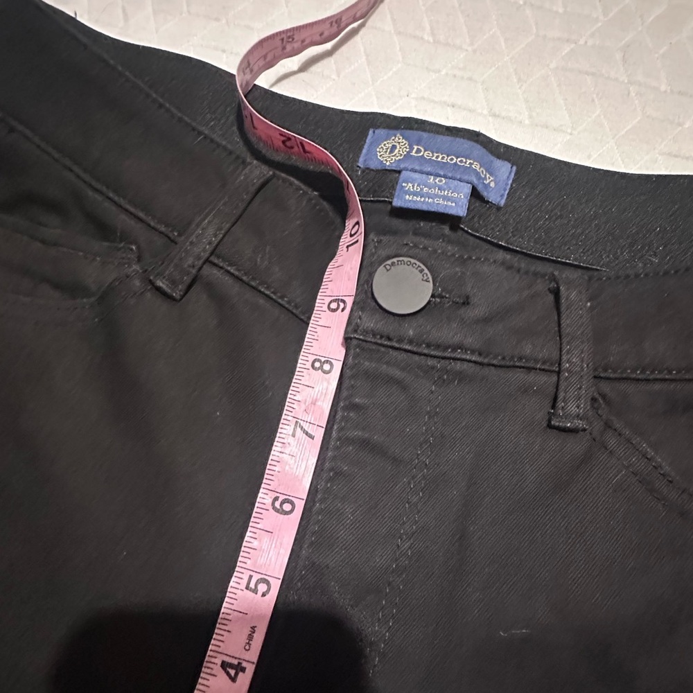 DEMOCRACY AB Technology Black Classic Straight Leg Jeans - Picture 7 of 9